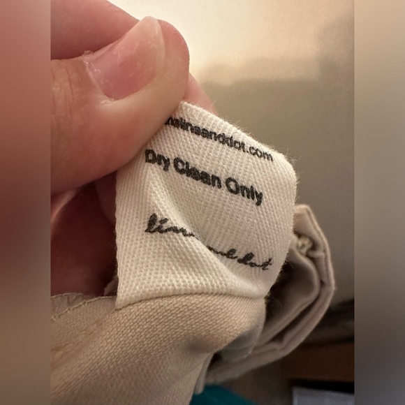 Line And Dot NWT Leslie Trouser Pleated Pant In Ecru Cream Small Business Causal - Picture 5 of 10